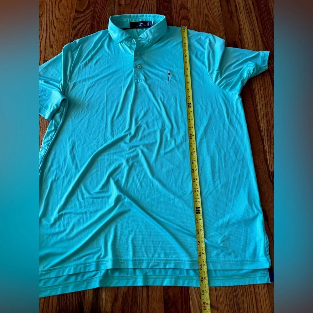 Ralph Lauren RLX Men’s Bright Blue Polo Shirt - Large